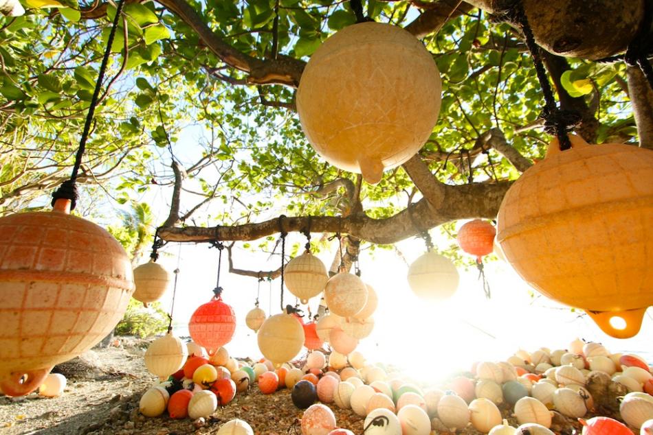 A collection of buoys