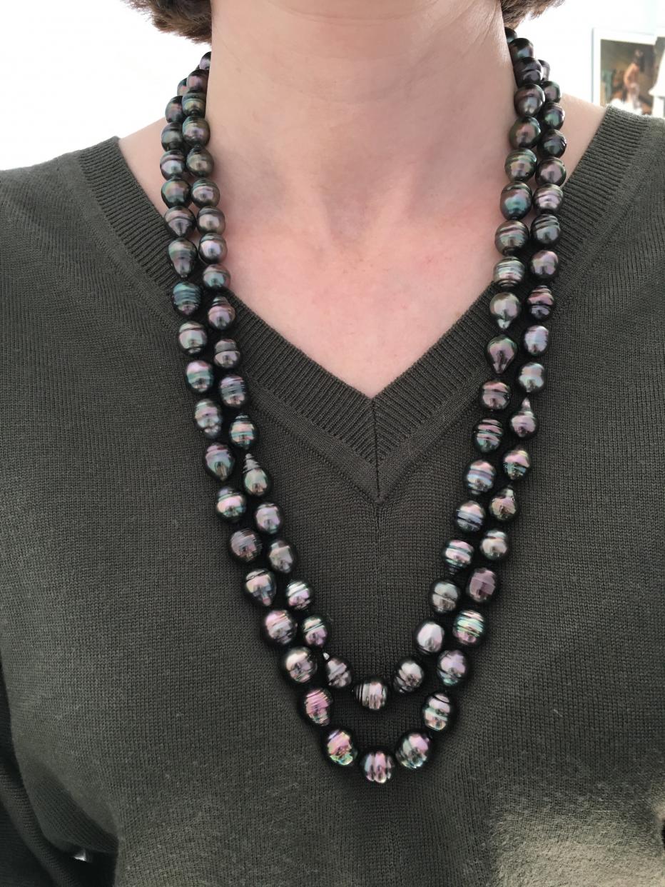 pearl paradise peacock tahitian pearl rope