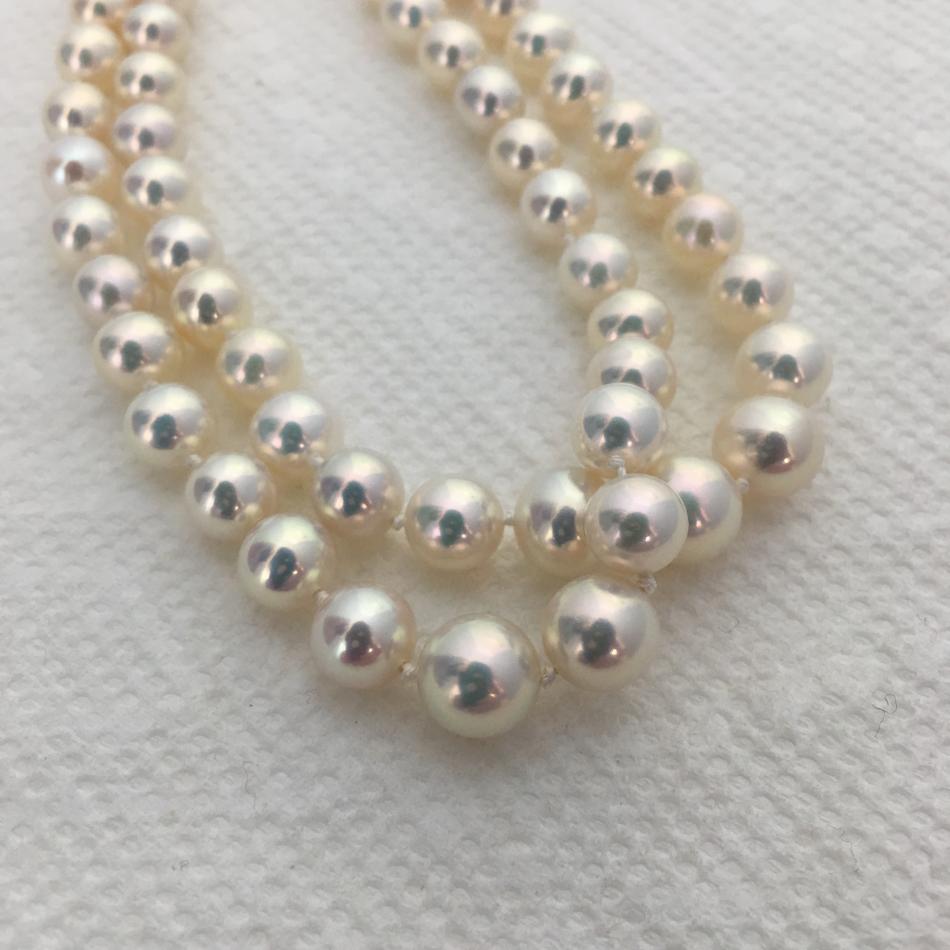 Pearl Paradise white metallic freshwater pearls