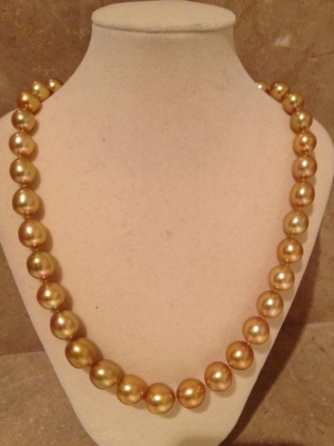 Pearl Maven's gold south sea pearl strand from Pearl Paradise