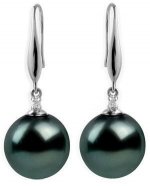 Tahitian pearl drop earrings - vendor shot