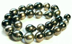 Tahitian drop pearl strand