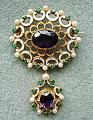 Victorian Enamel & Pearl Brooch & Pendant