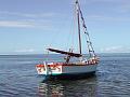 A boat out on the reef