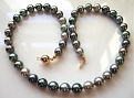 Kamoka Pearls Charcoal, Silver Black Tahitians