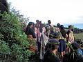 Atop an ancient heiau, as we prepare to dance early in the morning.