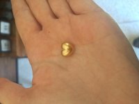 loose gold pearl shaped like a heart from Pearl Paradise