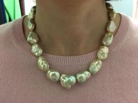 Pearl Paradise souffle freshwater strand worn