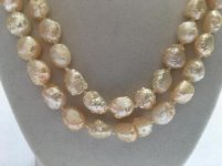 two cream colored rosebud/drusy strands from Catherine Cardellini