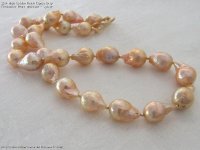 Golden peach freshwater ripple pearls from Catherine Cardellini