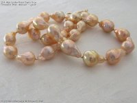 Golden peach freshwater ripple pearls from Catherine Cardellini