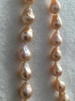 Golden peach freshwater ripple pearls