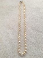 Pearl Paradise metallic white, 20 7.5-8mm strand from day 14