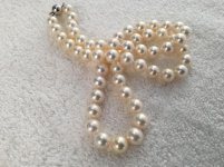 20 strand of metallic white freshwater pearls I purchased from Pearl Paradise