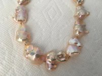 Catherine Cardellini pink/peach baroque freshwater pearl necklace