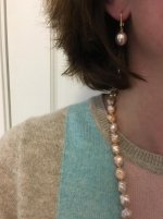 Wearing Kojima rosebud strand with PearlParadise metallic drops