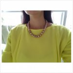 Lime green top with dark-ish metallic fwp