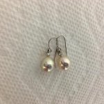 earrings are 9mm metallic pink freshwater pearls