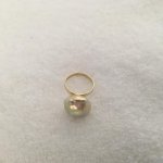 custom souffle pearl ring from Hisano front view