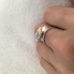 Feather pearl ring from Sarah at Kojima Pearl