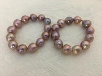 Lavender baroque freshwater stretch bracelets from Sarah at Kojima Pearl