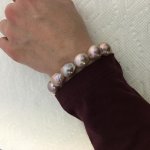  lavender baroque freshwater stretch bracelet from Kojima Pearl