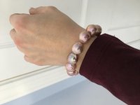  lavender baroque freshwater stretch bracelet from Kojima Pearl