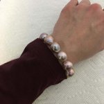  lavender baroque freshwater stretch bracelet from Kojima Pearl