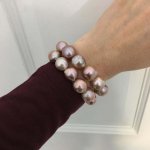  lavender baroque freshwater stretch bracelet from Kojima Pearl