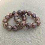  lavender baroque freshwater stretch bracelets from Kojima Pearl