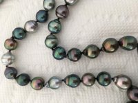 Tahitian pearl colorful strand