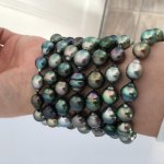 Tahitian pearls wrapped around wrist