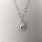 Drop Pearl Pendant with studs