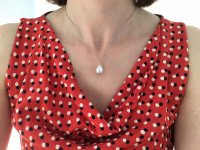 Drop Pearl Pendant with studs