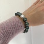 Tahitian and white South Sea stretch bracelet from Pearl Paradise