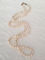 cream freshwater pearl rosebud rope from Lilia's Treasures