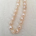 Front: cream freshwater pearl rosebud rope from Lilia's Treasures