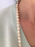 cream freshwater pearl rosebud rope from Lilia's Treasures