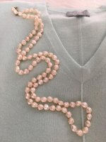 cream freshwater pearl rosebud rope from Lilia's Treasures