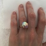 soufflé pearl ring In more diffused natural lighting from Hisano little h