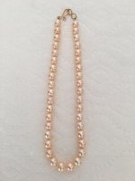 peach metallic freshwater necklace from Catherine Cardellini