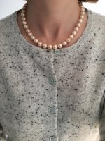 peach metallic freshwater necklace from Catherine Cardellini