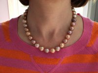 The strand is 18 long and the pearls are 9-11mm - Kojima