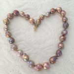 Ripples from battah at Lilia's Treasures. The strand is 19 long and pearls range from 10-20mm.