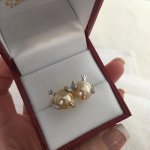 Love birds golden South Sea Pearl ring from Rio Pearl in Hong Kong