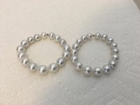 Two baroque white South Sea stretch bracelets from Kojima Pearl Company.