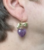 lone amethyst earring