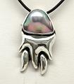 Calamari: Priscila Canales' Hand-Made Design in Pure Silver with Gorgeous Cortez Blister Pearl Penda