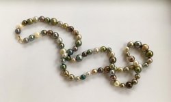 long strand of Fiji pearls doubled - pearls are from Cees