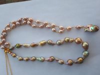  freshwater pearl necklaces, all bought as loose pearls and made by me